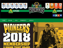 Tablet Screenshot of pioneersbasketball.com.au